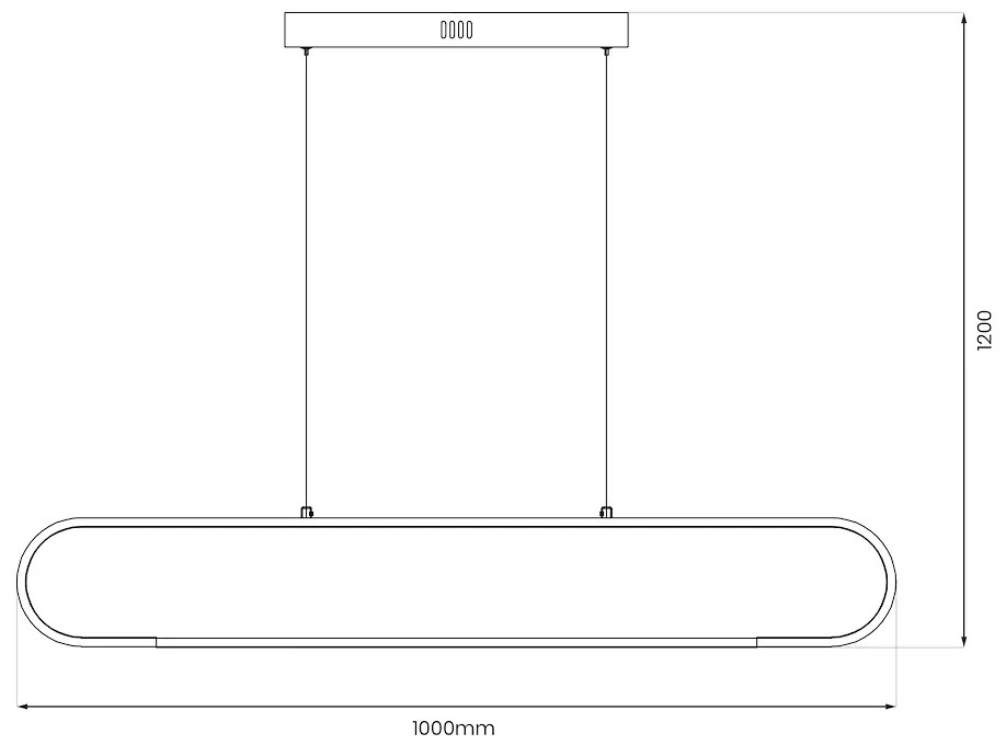 Závesné LED svietidlo Frame, 1x LED 42w, 4000k, b