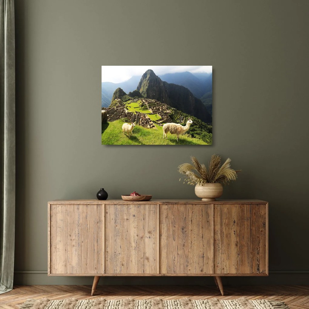 Sklenený obraz - Machu Picchu (70x50 cm)