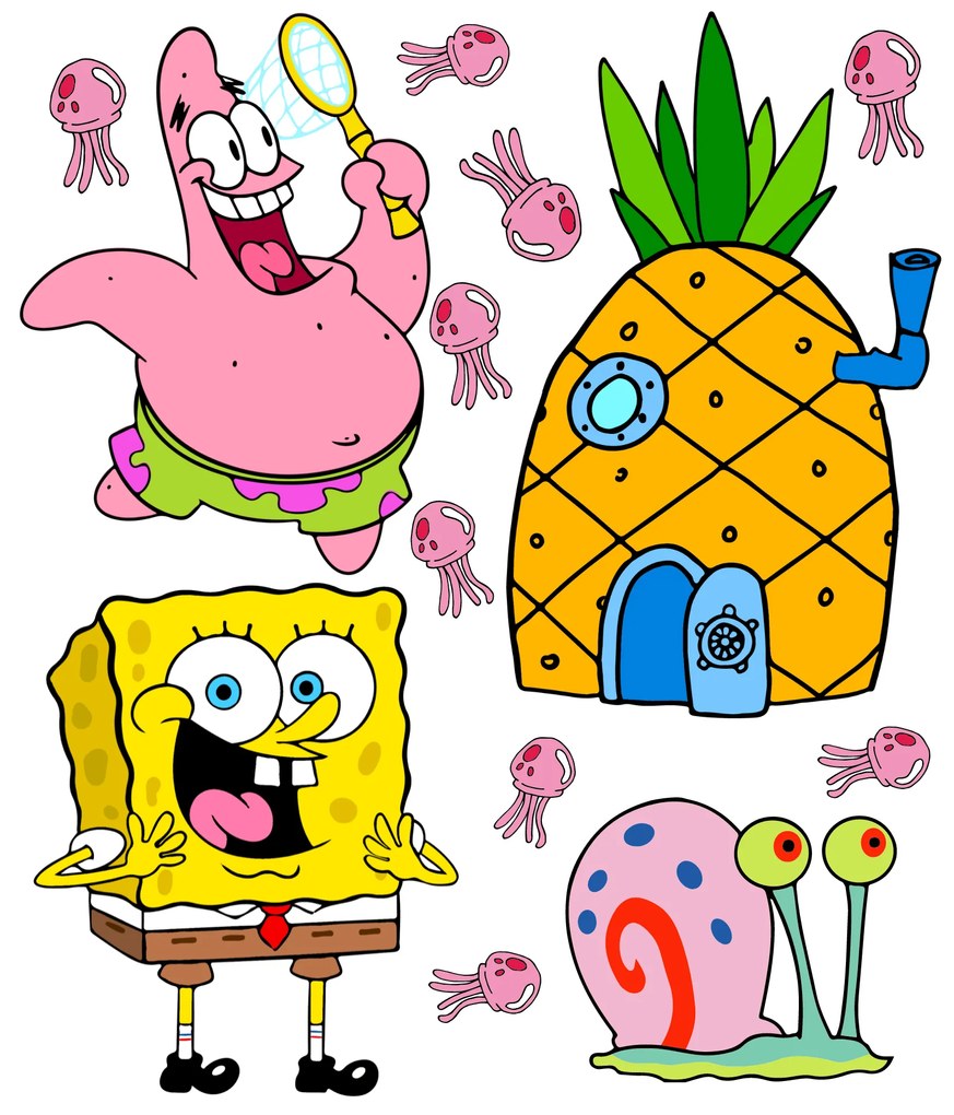 Samolepka na stenu "SpongeBob"