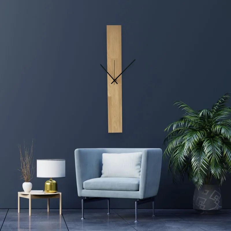 Minimalistické drevené nástenné hodiny v prírodnom I SENTOP MAS019-OSMO-3041