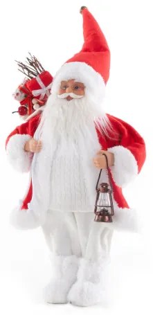 Vianočná dekorácia 71 A Mikuláš biela / červená