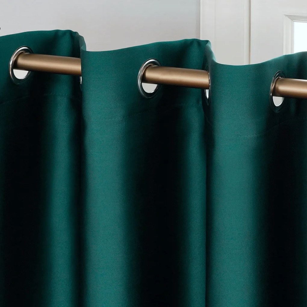 4Home Výhodná sada Zatemňovací záves Dublin tmavozelená, 150 x 250 cm, 2 ks