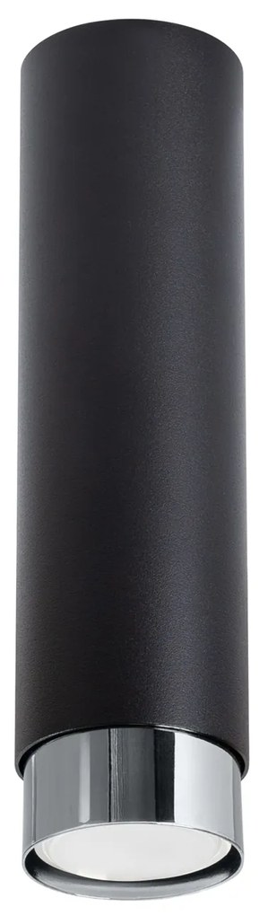 Stropné svietidlo Nero, 1x čierne kovové tienidlo, (22,5 cm), ch