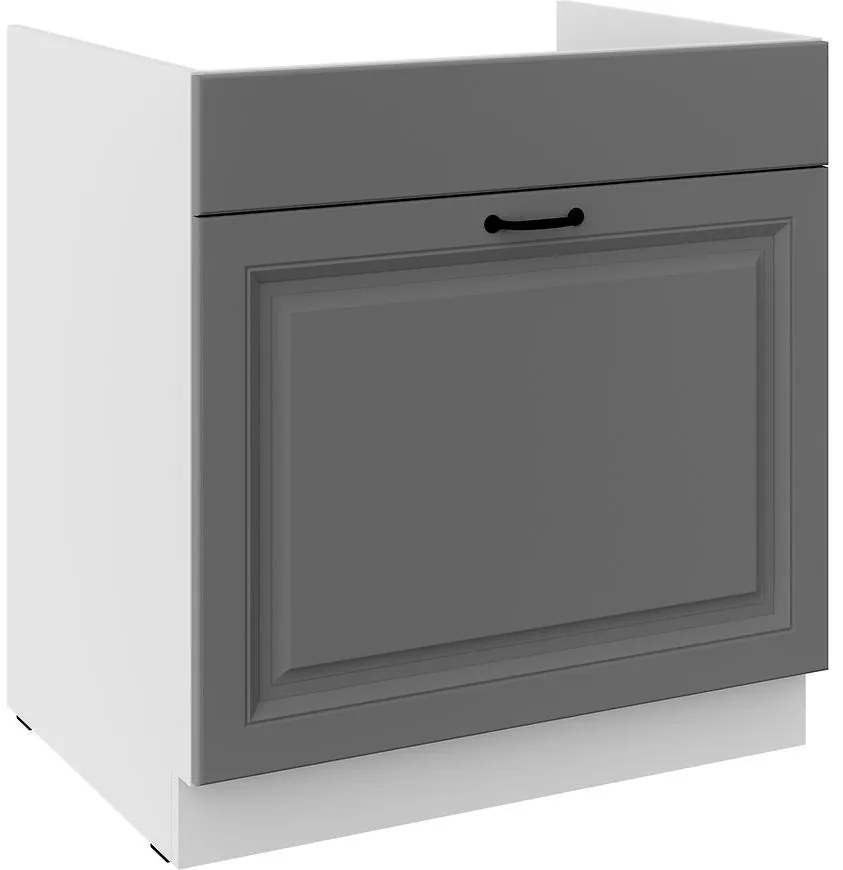 Kuchynská skrinka Stilo dustgrey/biely 80ZL 1S BB