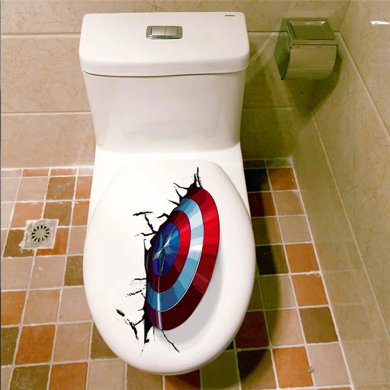 Samolepka na stenu "Captain America - štít" 25x30 cm