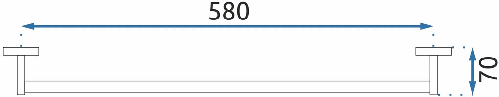 Rea príslušenstvo, 1-ramenný vešiak do kúpeľne na uteráky, BLACK ERLO 1, REA-80001
