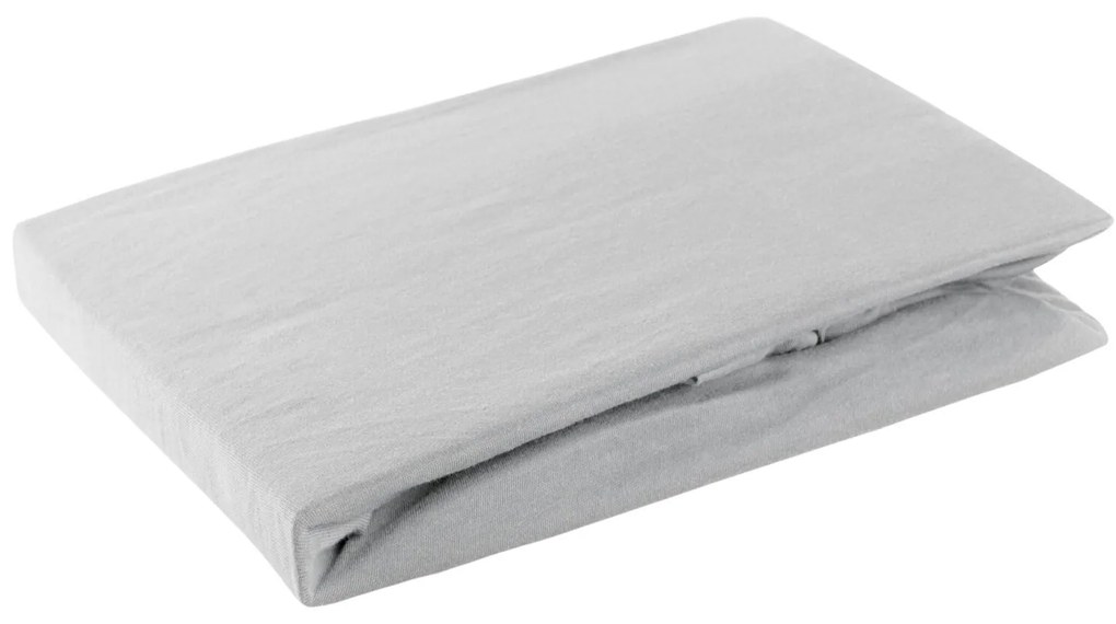 JERSEY PRESTIERADLO 220X240 CM, VÝŠKA 30 CM STRIEBORNÉ