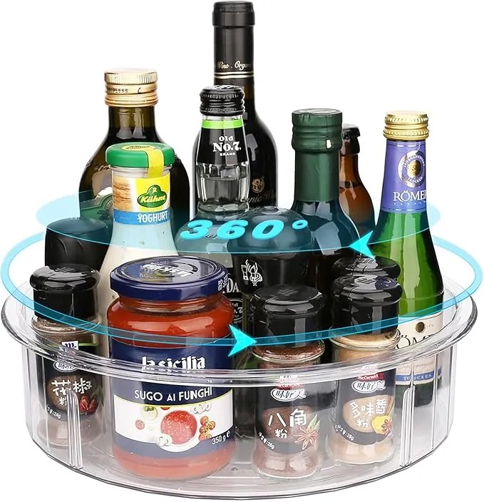 Otočný organizér XXL - LAZY SUSAN Orion - s priehradkami pr. 30 cm
