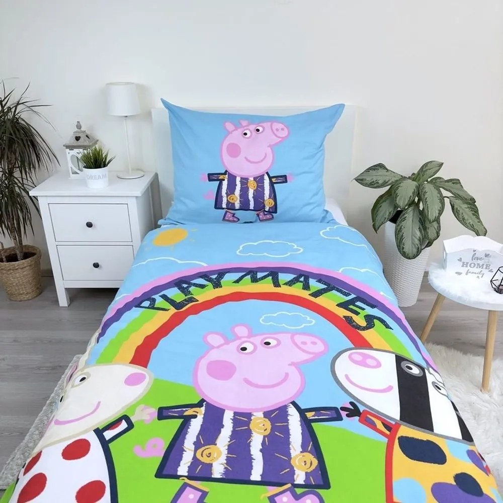 Jerry Fabrics Svietiace obliečky Prasiatko Peppa Pig - 140 x 200 cm / 70 x 90 cm