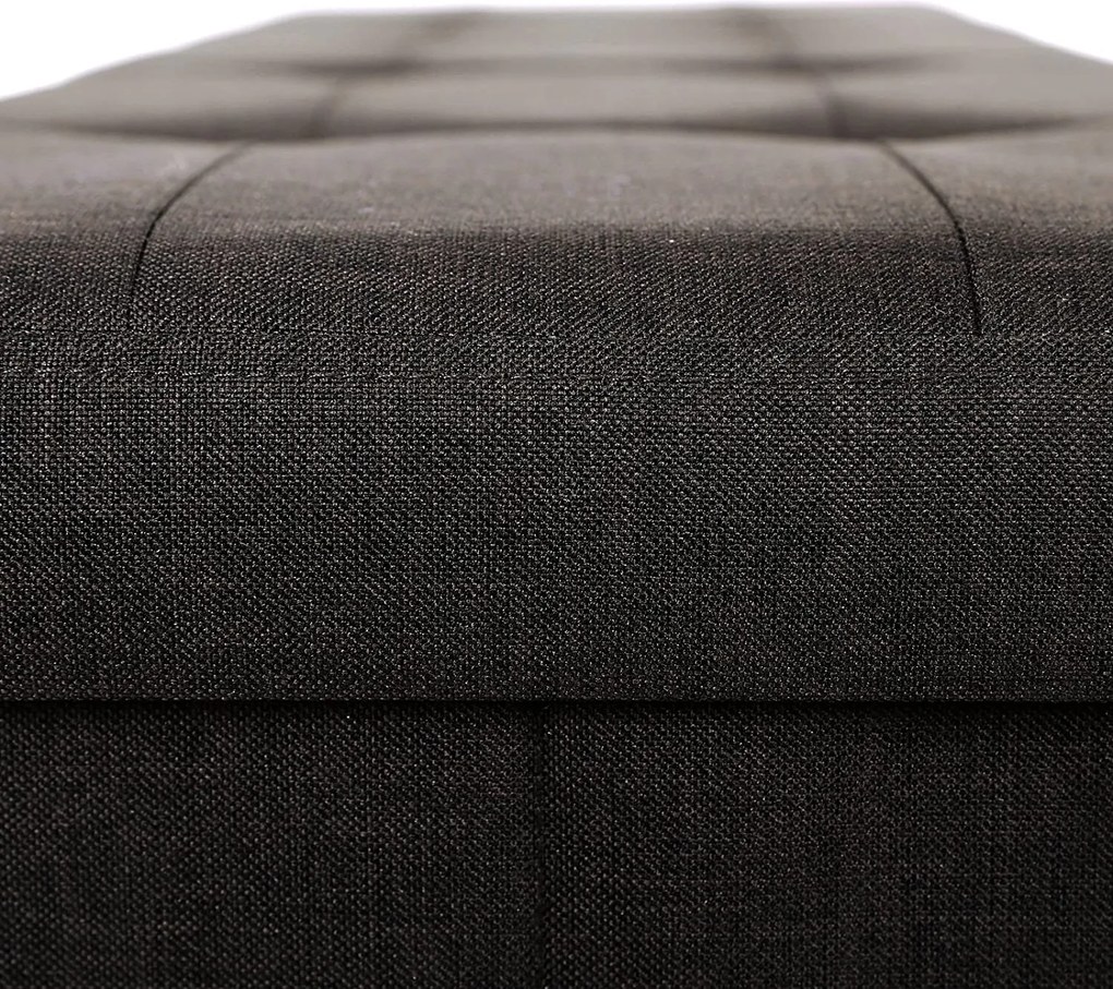 SONGMICS Úložný sedací box čalúnený skladacie 76x38 cm hnedý delené veko