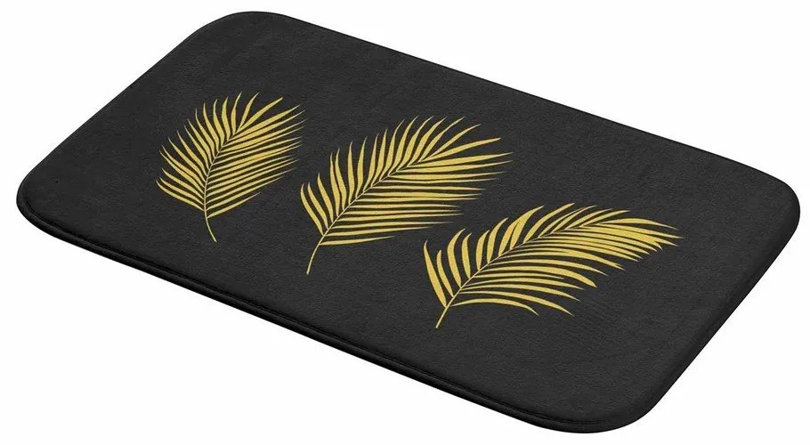 Čierna/v zlatej farbe kúpeľňová predložka 45x75 cm Orbella – douceur d'intérieur