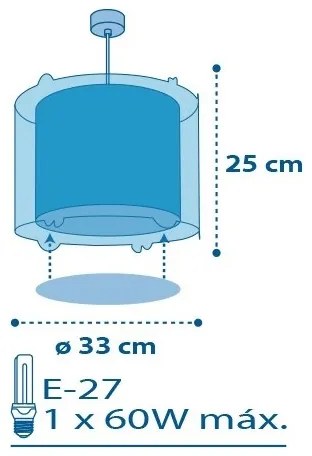 Dalber D-41342 - Detský luster PLANETS 1xE27/60W/230V