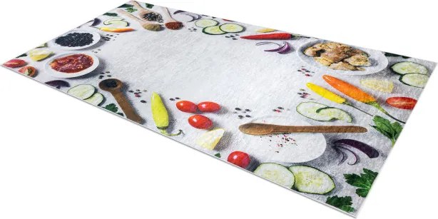 Protišmykový koberec / behúň ANDRE 33580 strieborný / zelený