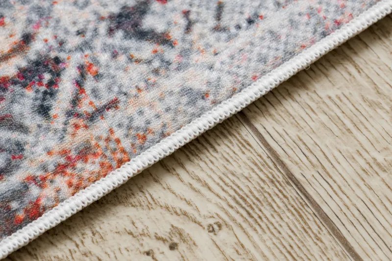 Dywany Łuszczów, Kusový koberec ANDRE Frame 1684, 120x170, červená, chodba / predsieň