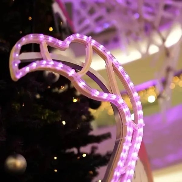 DECOLED LED hadica 1 m, ružová, 30 LED diód