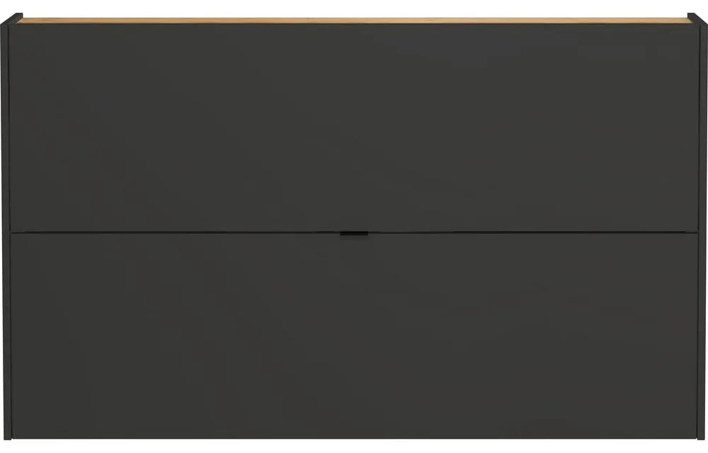 Antracitová výklopná skrinka na topánky Ameca – Germania