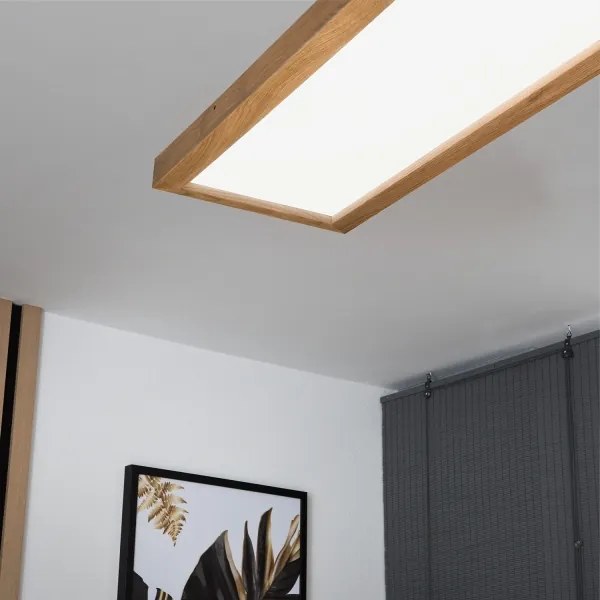 Brilagi-LED Stmievateľné svietidlo WOODY FRAME LED/50W/230V dub 120x30 cm IP44 +DO