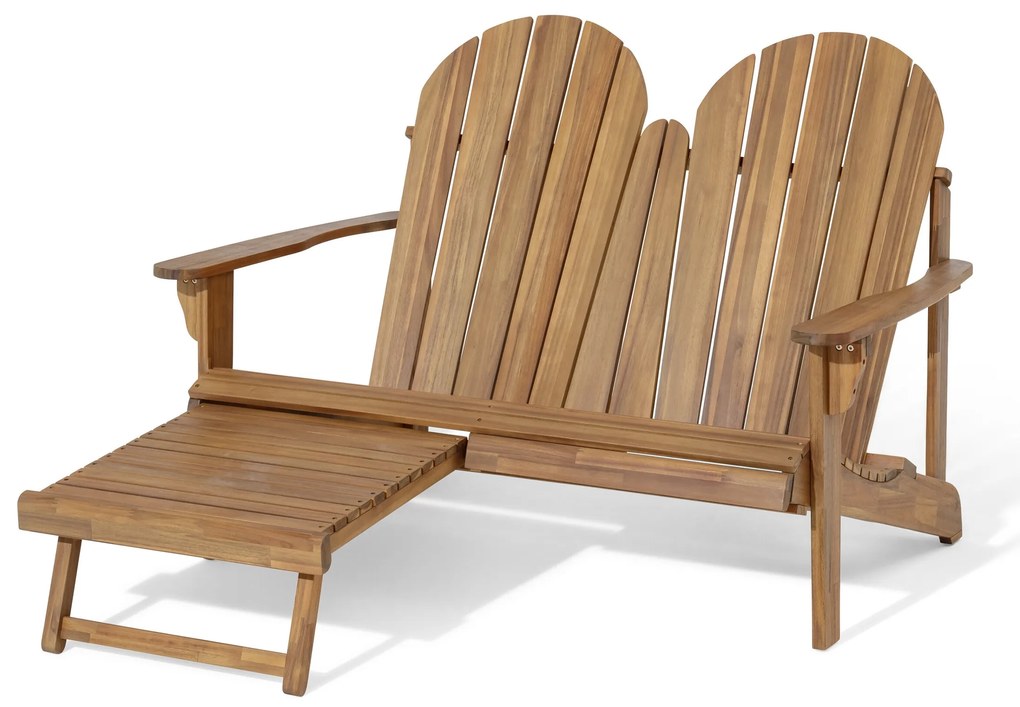Adirondack dvojité relaxačné kreslo s vyťahovacou opierkou nôh