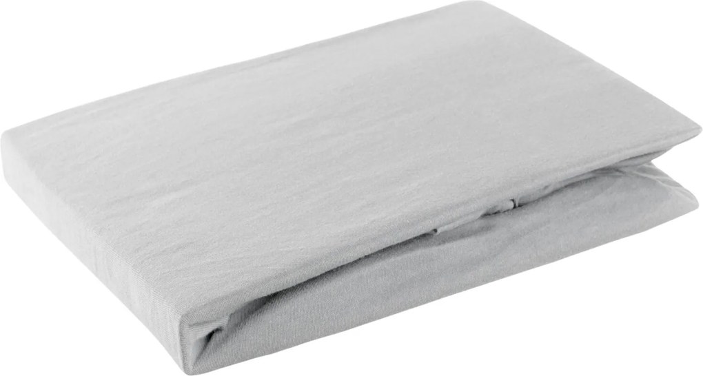 JERSEY PRESTIERADLO 90X200 CM, VÝŠKA 25 CM SIVÉ
