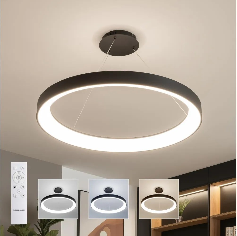 Brilagi - LED stmievateľný luster FALCON II LED/108W/230V 3000-6500K pr. 80 cm čierna + DO