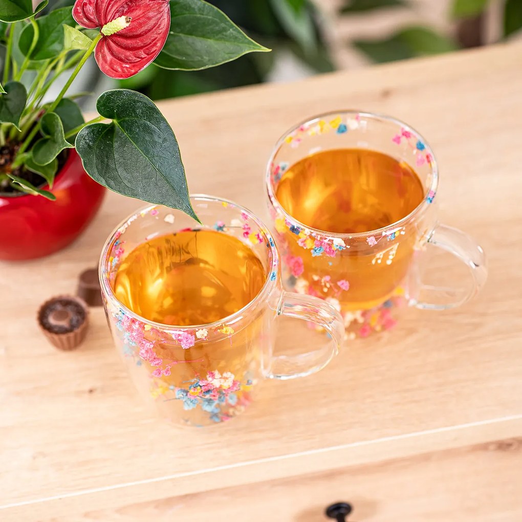 4Home Termo pohár Floral Hot&Cool 300 ml, 2 ks
