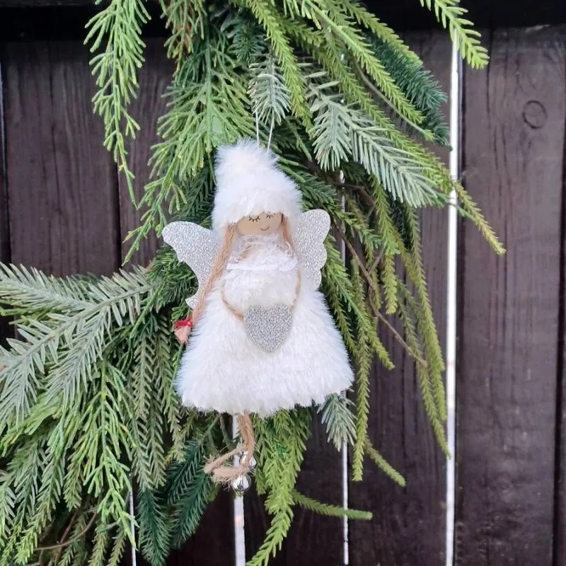 DECOLED Sada anjelov, 11,5 cm, biela