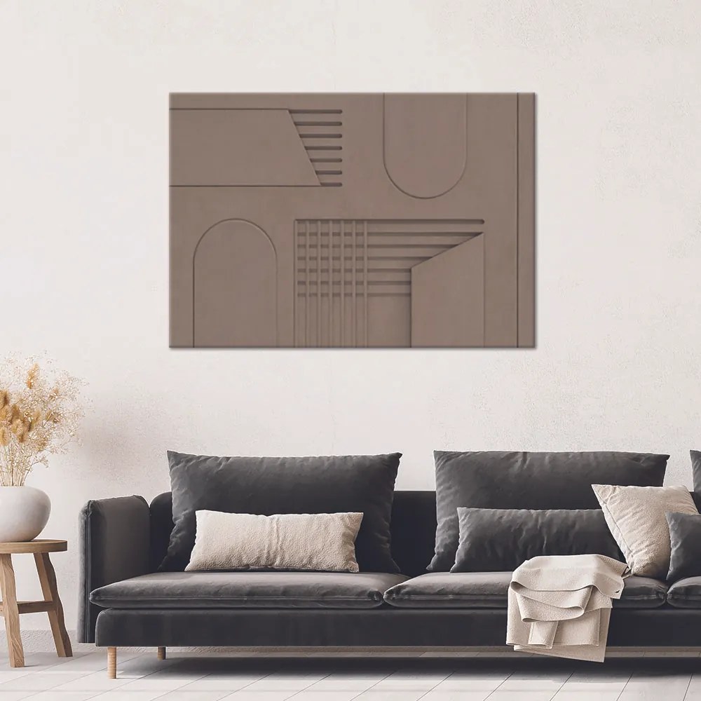 Gario Obraz na plátne Hnedý reliéf 3D Rozmery: 120 x 80 cm