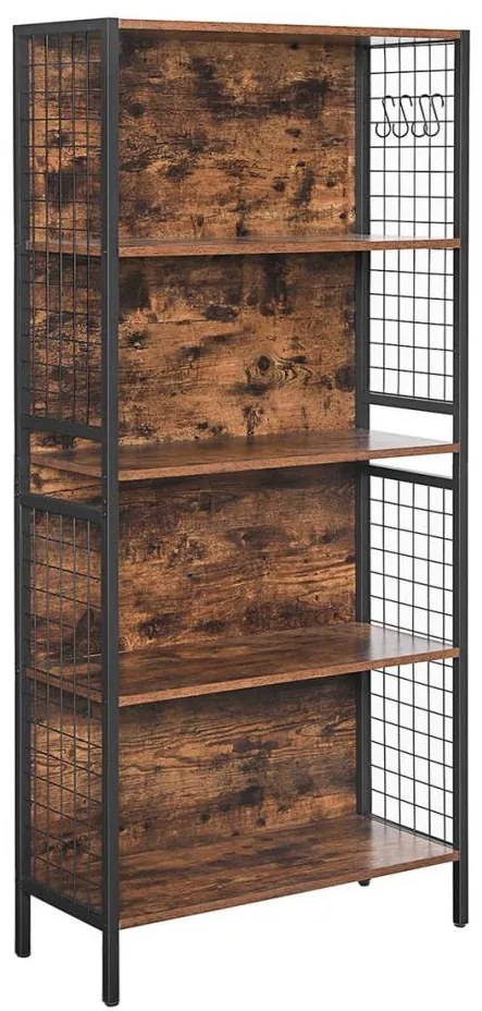 Knižnica NAVARO hnedá/čierna