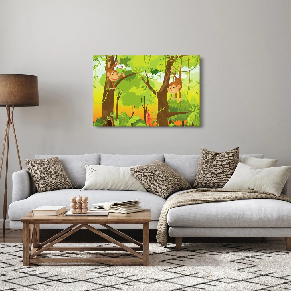 Obraz - Opičiaci (90x60 cm)