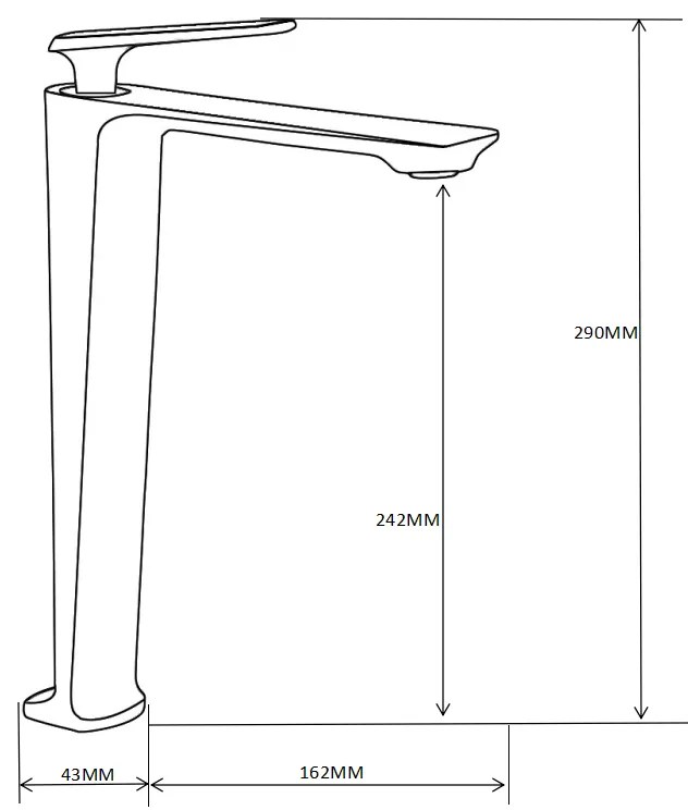 Mexen Ares vysoká umývadlová batéria, zlatá, 744110-50