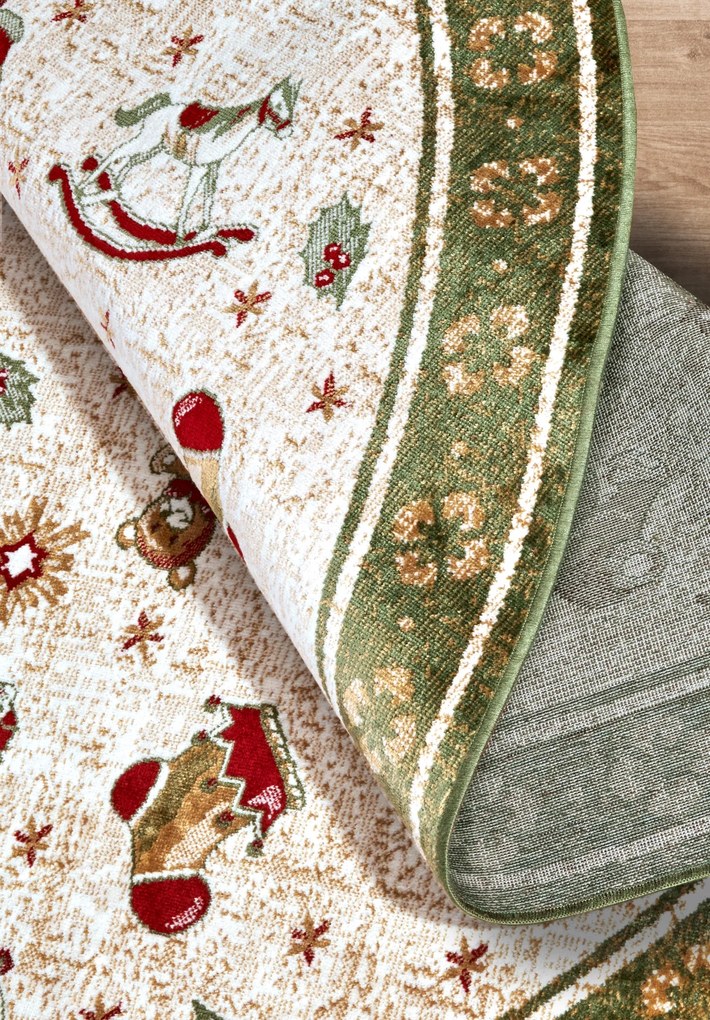 Villeroy & Boch, Kusový koberec Villeroy & Boch Toy's delight so strihaným vlasom 106218 Green, Multicolor kruh, 200x200 (priemer) kruh, zelená, obývacia izba