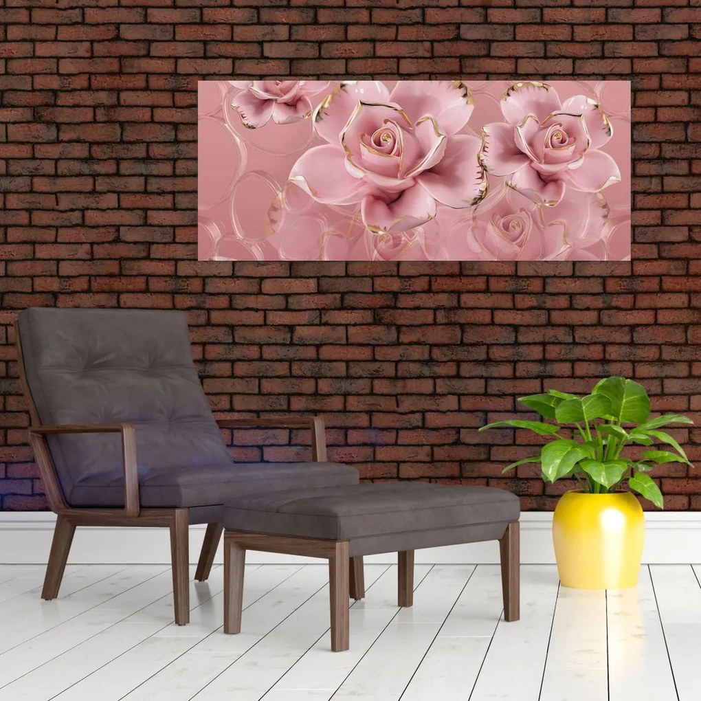 Obraz - Kvetinový dekor (120x50 cm)
