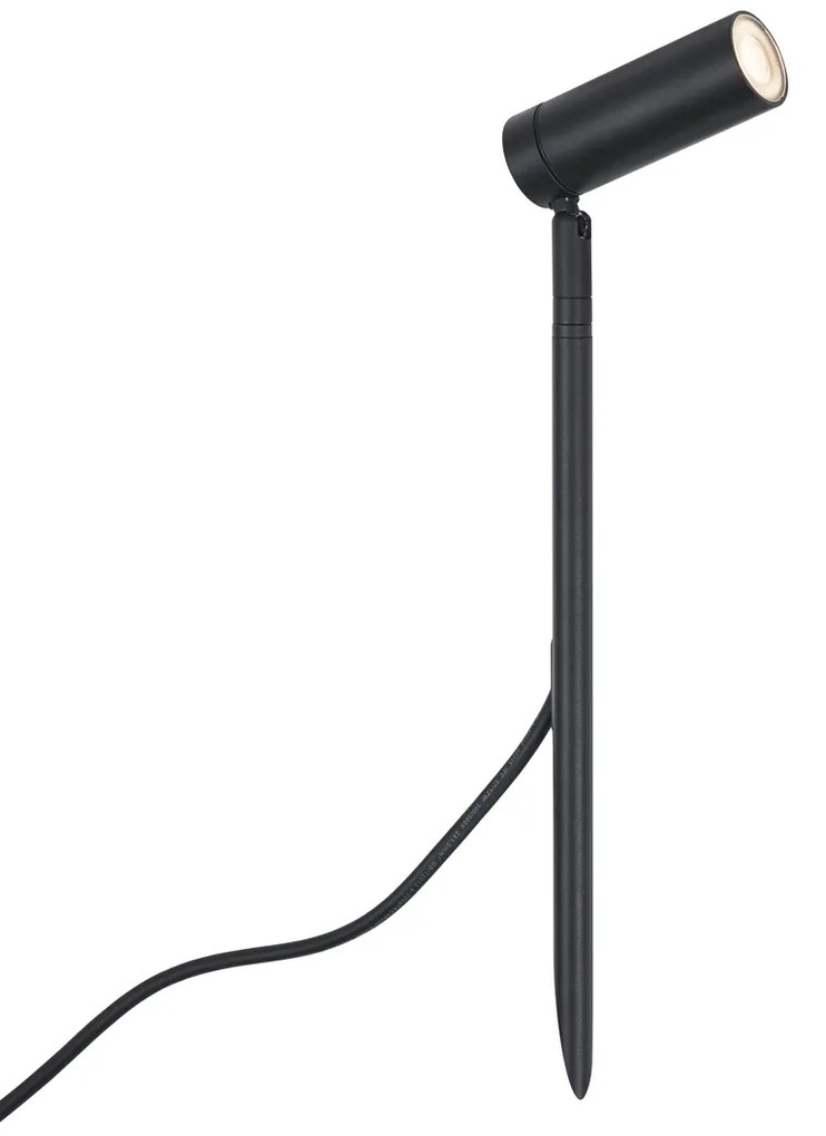 Bodové svietidlo so zemným hrotom čierne 40 cm vrátane LED nastaviteľné IP65 vrátane kábla a zástrčky - Carl