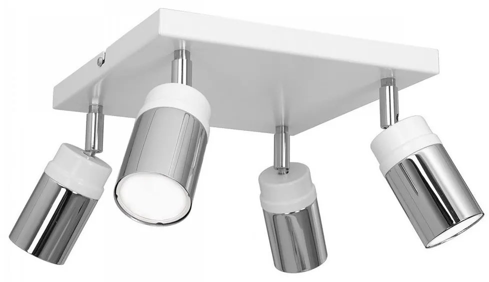 Bodové svietidlo NEST 4xGU10/8W/230V biela/chróm