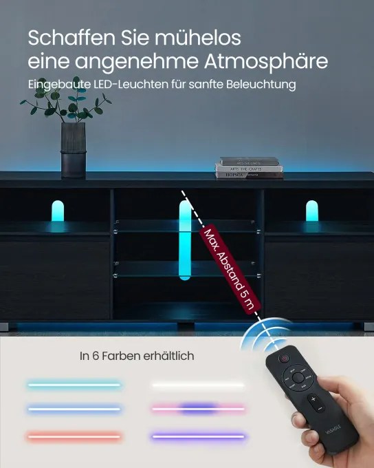 Stolík pod televízor s LED osvetlením LTV331T21