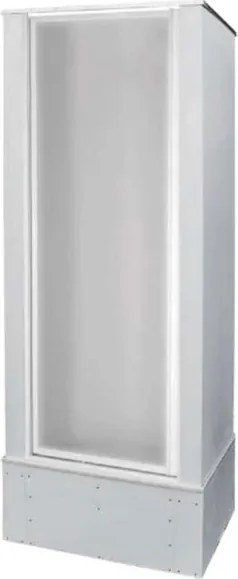 RR Machine Priemyselný sprchový box POLY NEW 80 W-VDK, KRÍDLOVÉ DVERE TEIKO-Farba: Biela, TEIKO-Rozmery: 81x81, TEIKO-Variant: s otvorom pre odpadové…
