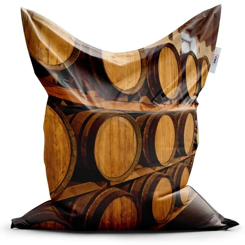 Sablio Sedací vak Drevené sudy - 200x140 cm
