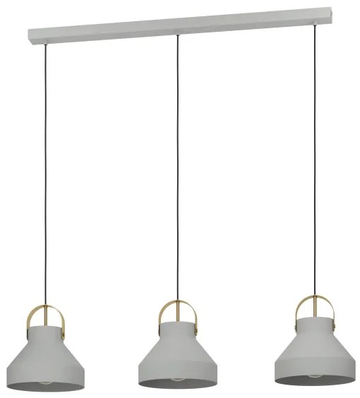 Eglo 390227 - Luster na lanku ESTEPONA 3xE27/40W/230V šedá