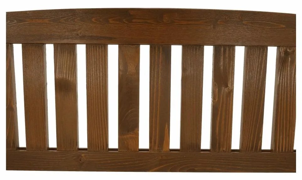Záhradná lavička, hnedá, 123,5 cm, DILKA