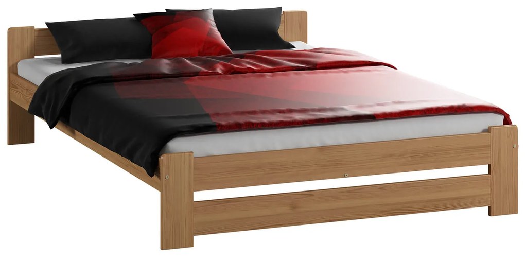 Posteľ Euro 120x200 masiv borovice Orech