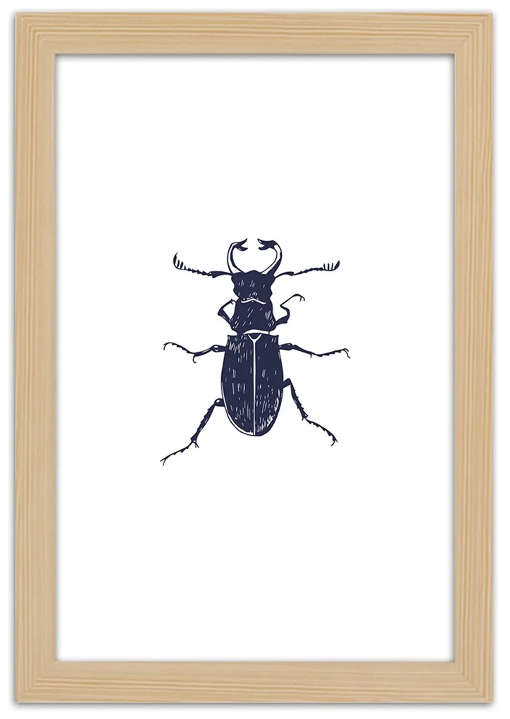 Gario Plagát Čierny chrobák Farba rámu: Bez rámu, Rozmery: 30 x 45 cm