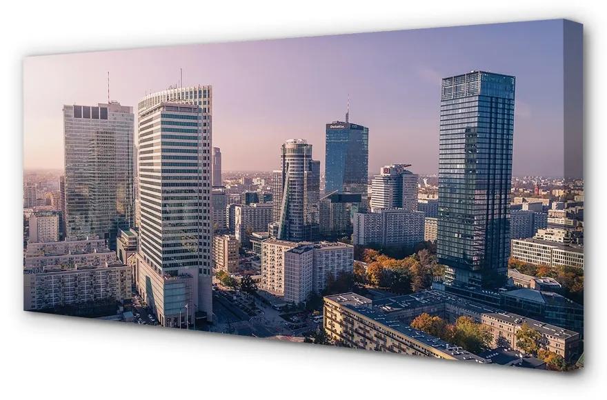 Obraz na plátne Varšava mrakodrapy panorámu 140x70 cm