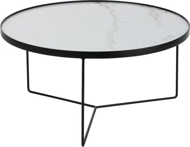 Konferenčný stolík v marble dizajne Helaine - Ø 80 * 40 cm