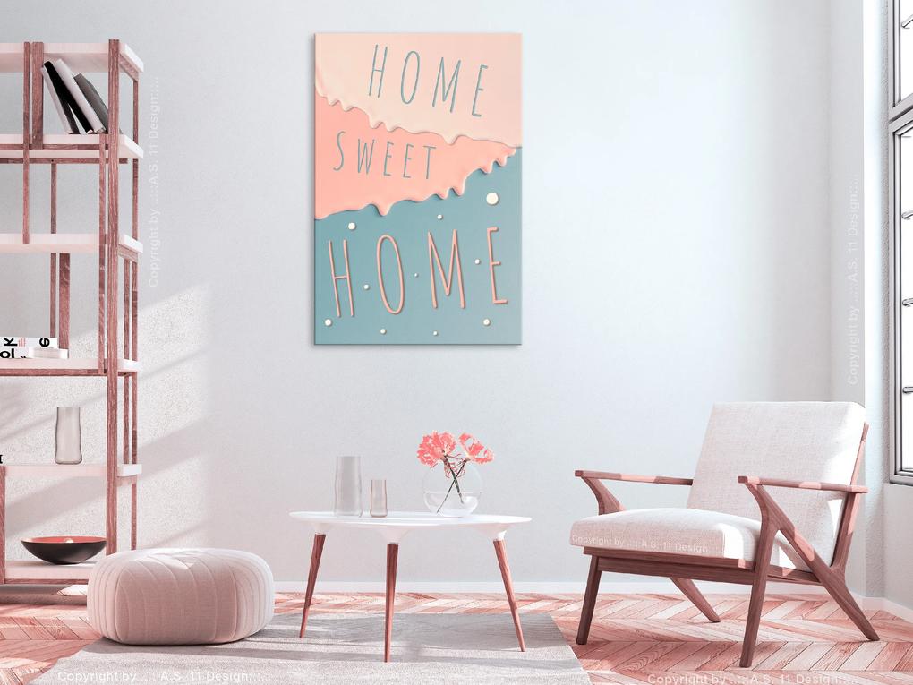 Artgeist Obraz - Inscriptions: Home Sweet Home (1 Part) Vertical Veľkosť: 60x90, Verzia: Na talianskom plátne