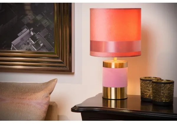 Lucide 10500/81/66 - Stolná lampa EXTRAVAGANZA FRIZZLE 1xE14/40W/230V ružová