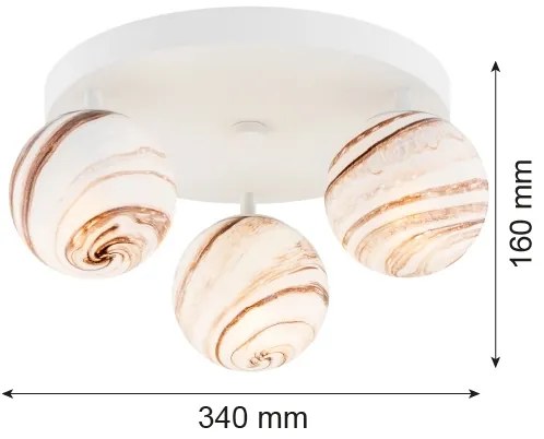 Argon 6291 - Stropné svietidlo FABIO 3xE14/7W/230V alabaster biela