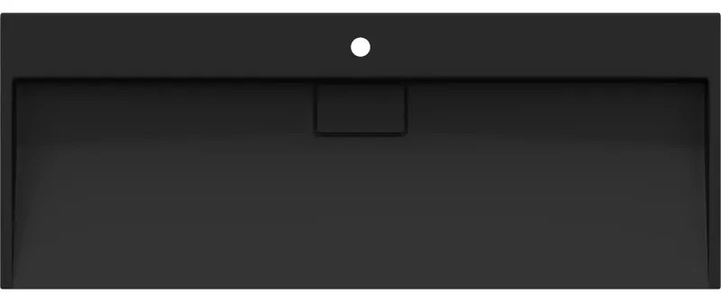 Mexen Ava, umývadlo na dosku z konglomerátu 1/O 120 x 46 cm, čierna matná, 23011271