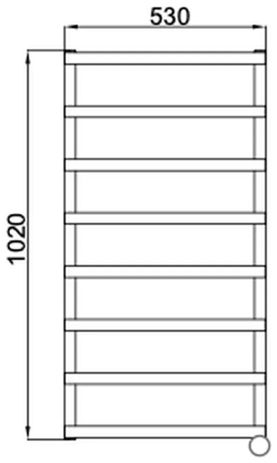 Cordivari Alessandra Electric - Radiátor 1020x530 mm s ručným zapnutím/vypnutím, leštená nerez 3581680400004