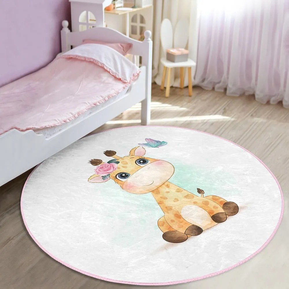 Biely detský koberec ø 100 cm Comfort – Mila Home