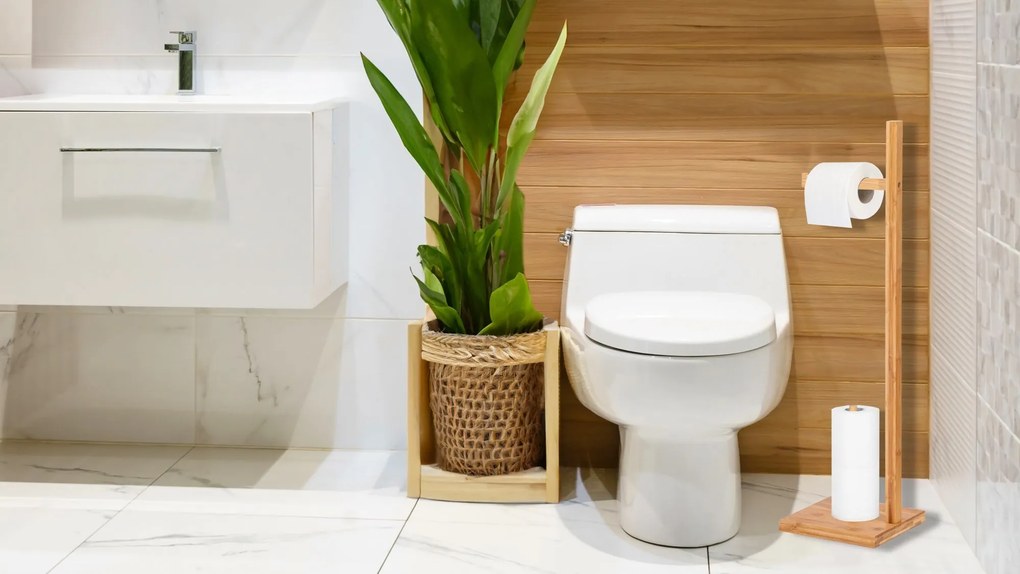 Držiak toaletného papiera KEFAS - bambus